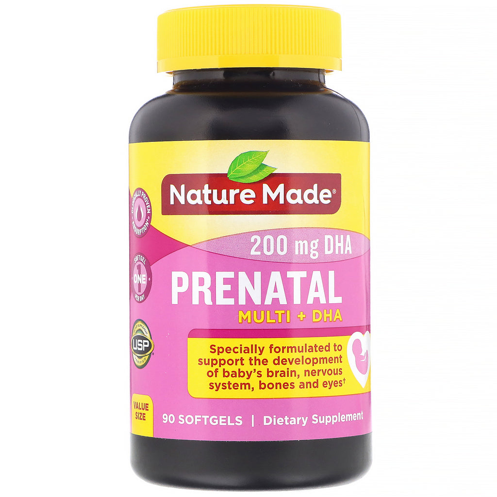 Nature Made, Prenatal Multi + DHA, 90 Softgels