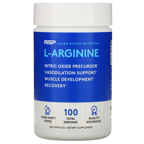 RSP Nutrition,  L-Arginine, Nitric Oxide + Vasodilation, 100 Capsules