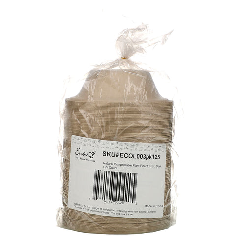 Earth&#39;s Natural Alternative, Natural Compostable Bowl, 125 Count