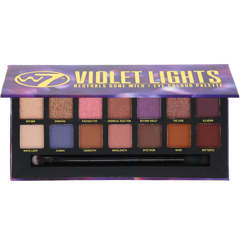W7, Violet Lights,Neutrals Gone Wild, Eye Colour Palette, 0.39 oz (11.2 g)