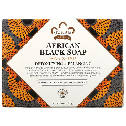 Nubian Heritage, African Black Bar Soap, 5 oz (142 g)
