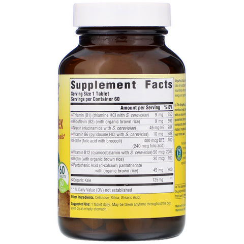 MegaFood, Balanced B Complex, 60 tabletter