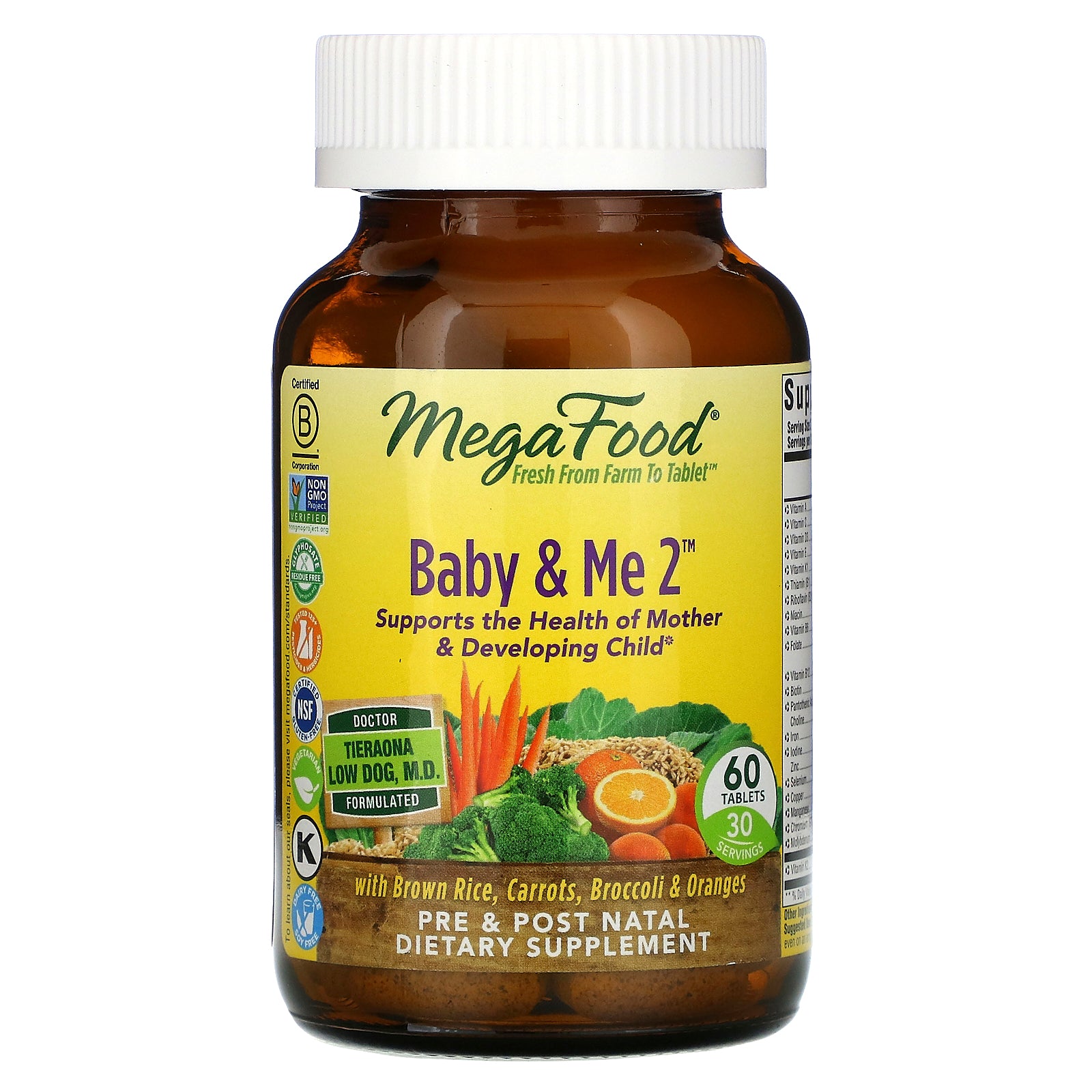 MegaFood, Baby & Me 2, 60 Tablets