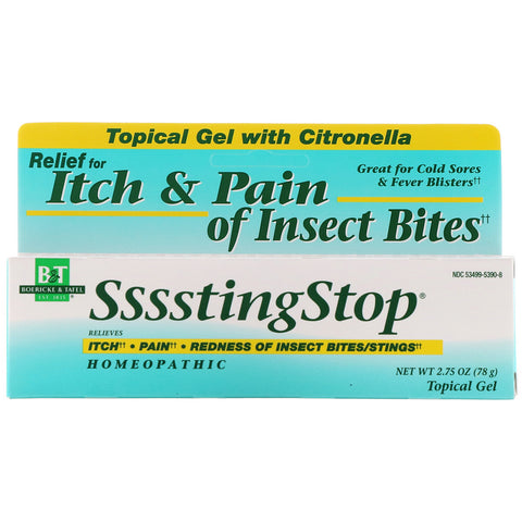 Boericke &amp; Tafel, SssstingStop, Topical Gel with Citronella, 2.75 oz (78 g)