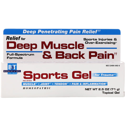 Boericke &amp; Tafel, Sports Gel for Trauma, Topical Gel, 2.5 oz (71 g)