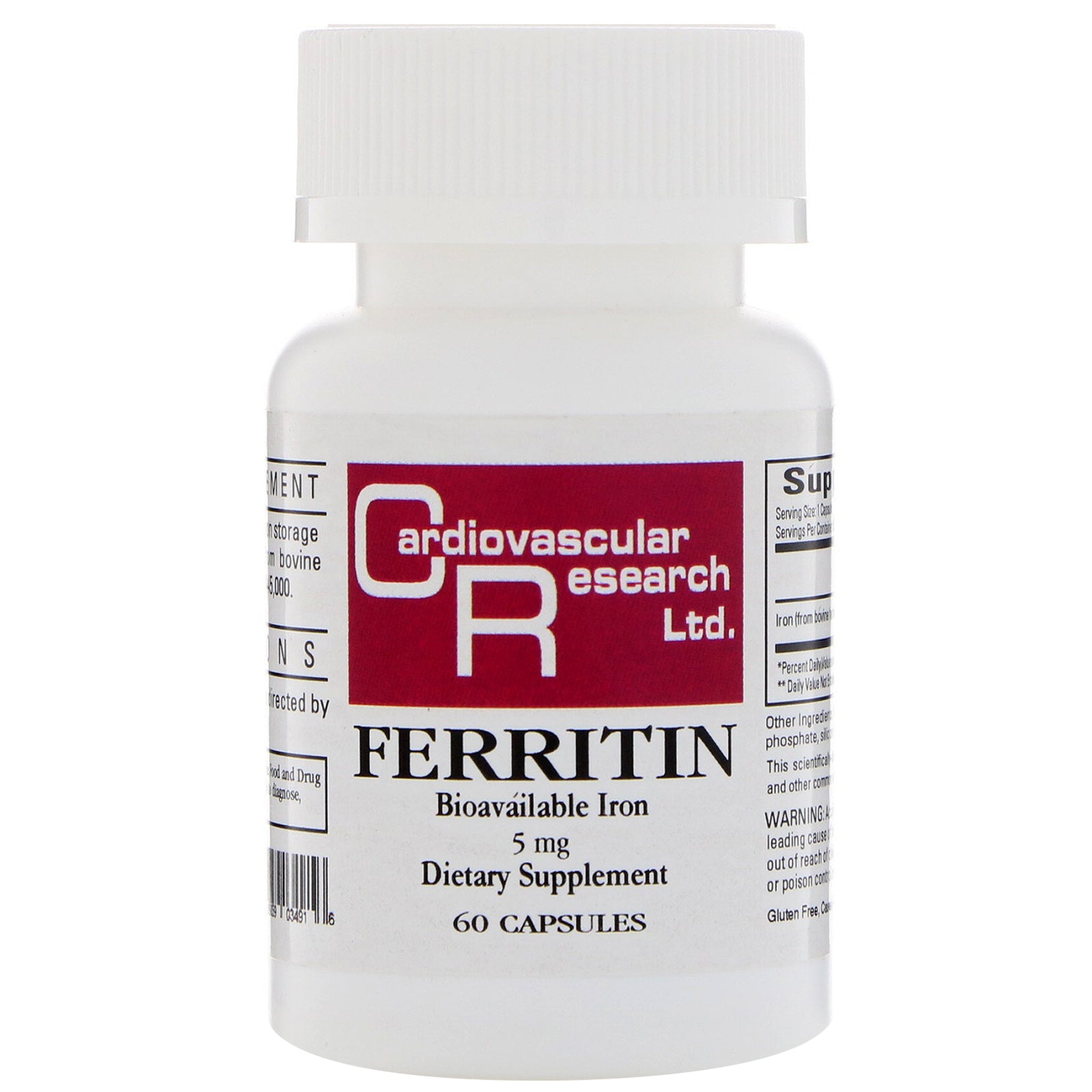 Cardiovascular Research, Ferritin, 5 mg, 60 Capsules