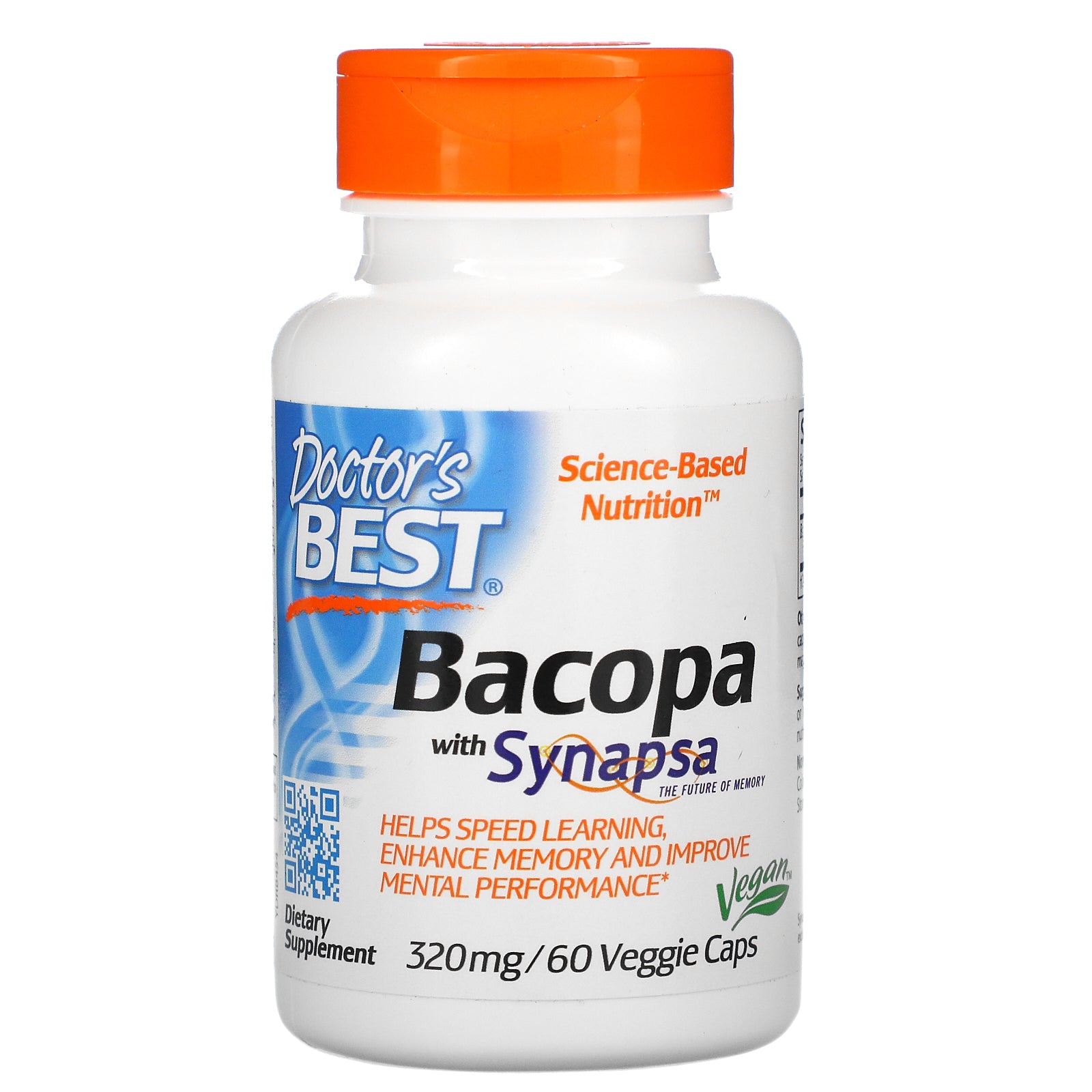 Doctor's Best, Bacopa with Synapsa, 320 mg, 60 Veggie Caps