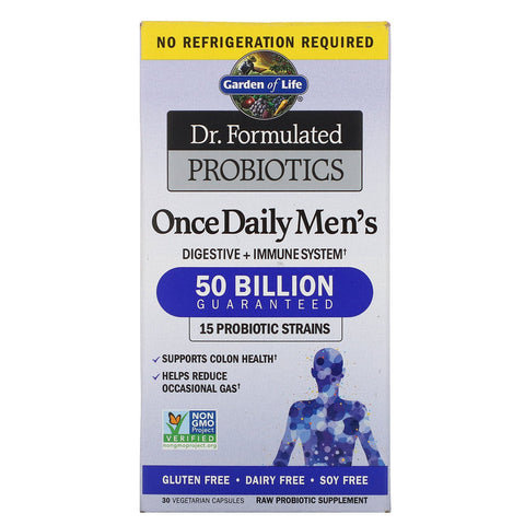 Garden of Life, Dr. Formulated Probiotics, Once Daily Men's, 50 Billion, 30 Vegetarian Capsules