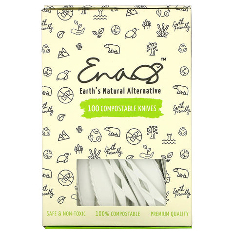 Earth&#39;s Natural Alternative, Compostable Knives, 100 Pack