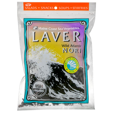 Maine Coast Sea Vegetables, Laver, Wild Atlantic Nori, 1 oz (28 g)