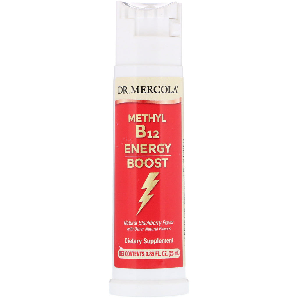 Dr. Mercola, Methyl Vitamin B12 Energy Booster, Natural Blackberry Flavor, 0.85 fl oz (25 ml)