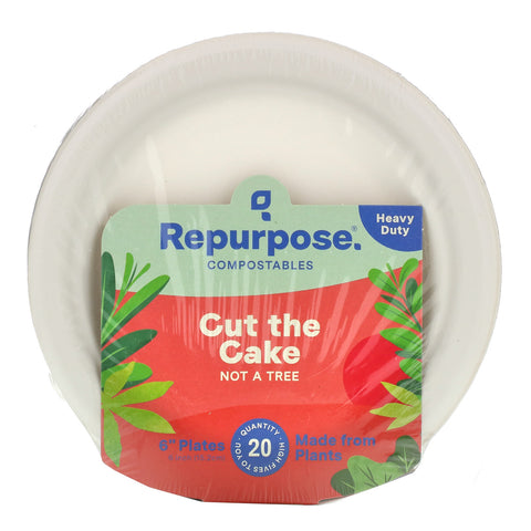 Repurpose, Heavy Duty, 6&quot; Plates, 20 Count