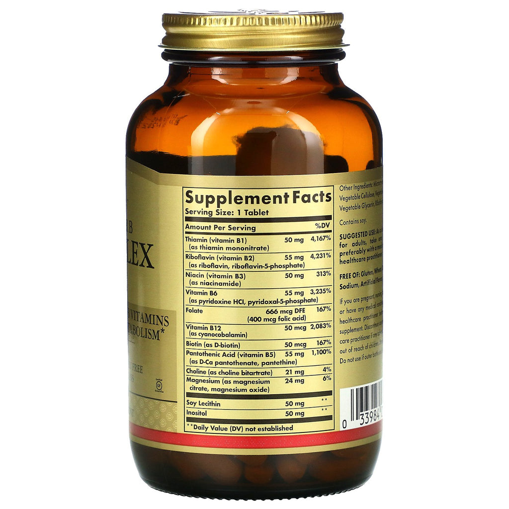 Solgar, Megasorb B-Complex "50", 250 tabletter