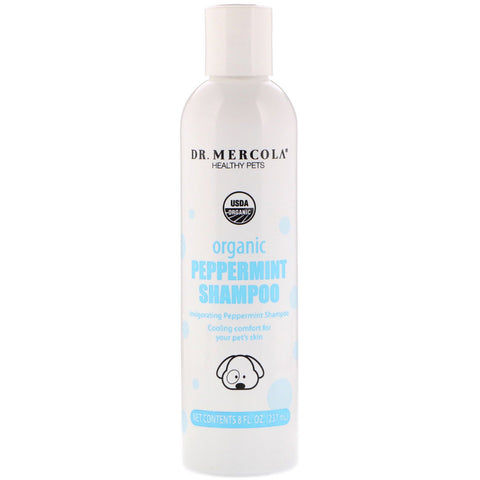 Dr. Mercola, Healthy Pets, Organic Peppermint Shampoo, for Dogs, 8 fl oz (237 ml)