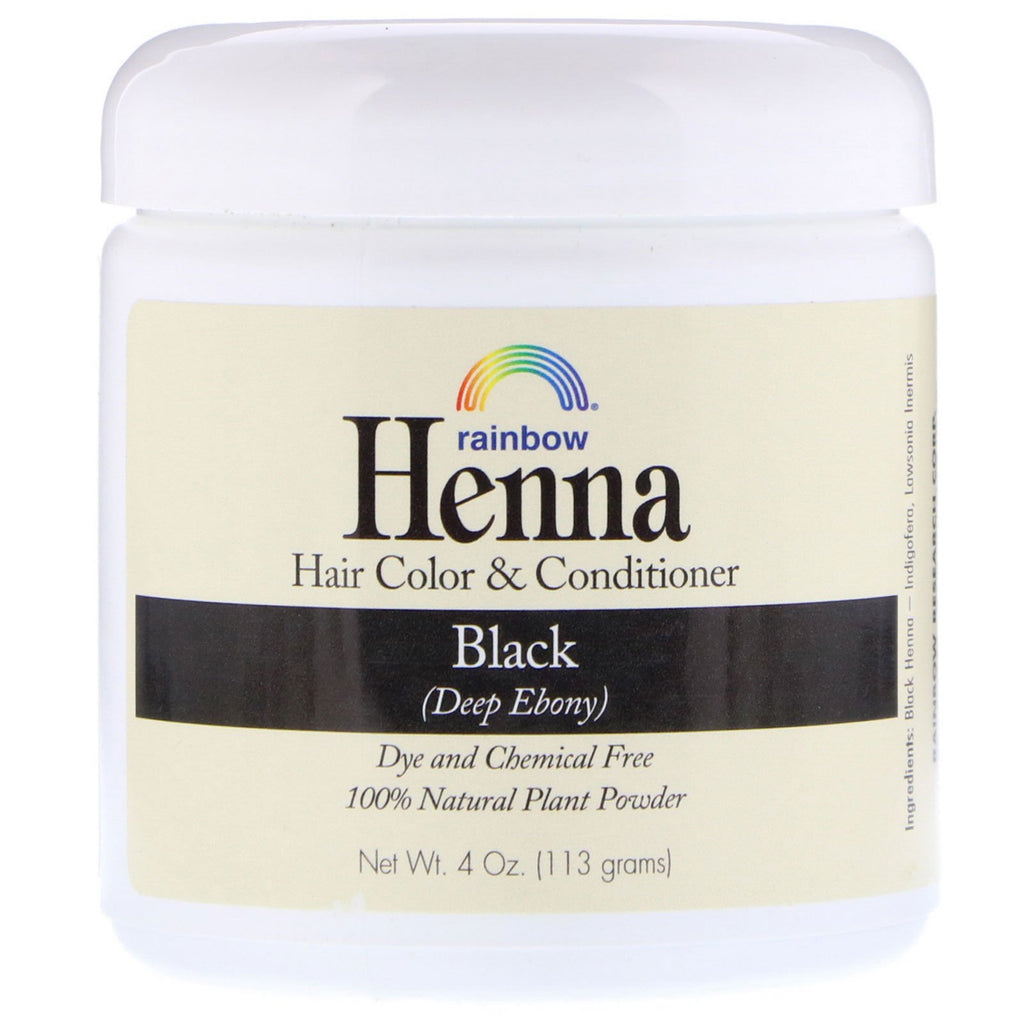 Rainbow Research, Henna, Hair Color & Conditioner, Black, 4 oz (113 g)