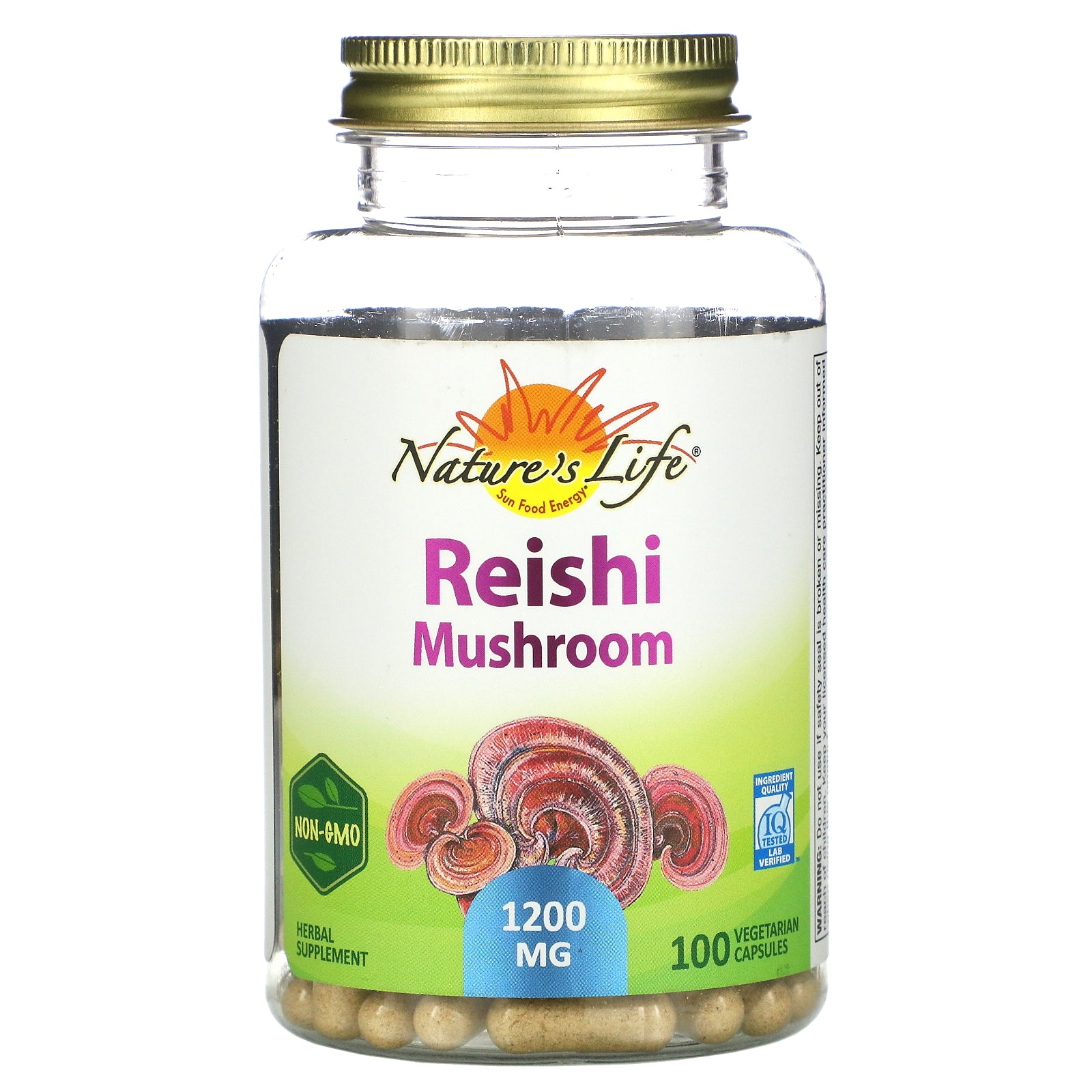 Nature's Herbs, Reishi Mushroom, 1,200 mg, 100 Vegetarian Capsules