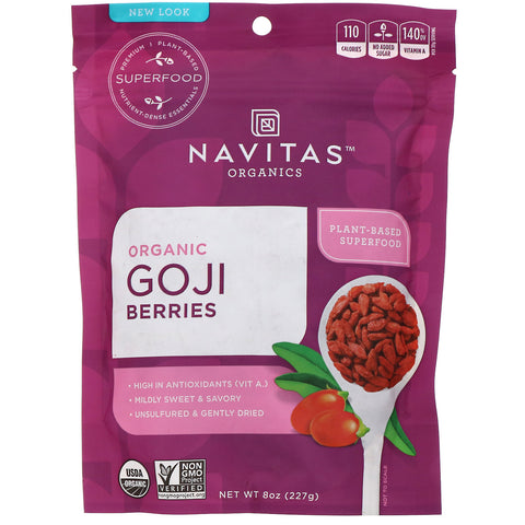Navitas Organics, Organic Goji Berries, 8 oz (227g)