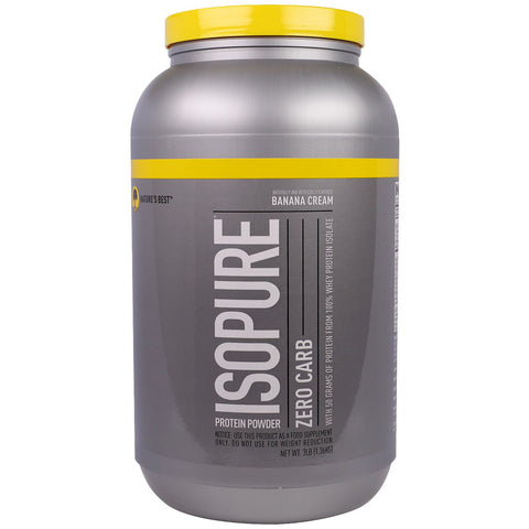 Isopure, Zero Carb, Protein Powder, Banana Cream, 3 lbs (1.36 kg)