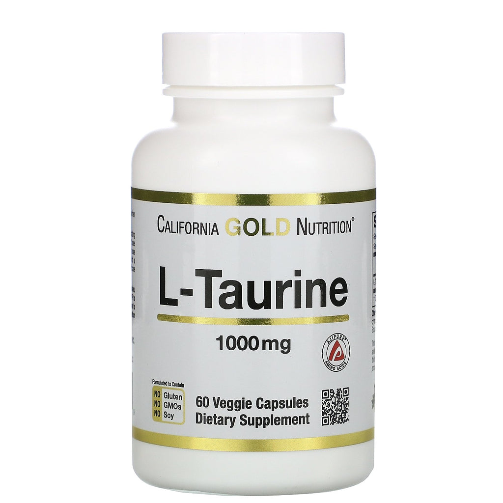 California Gold Nutrition, L-Taurine, AjiPure, 1,000 mg, 60 Veggie Capsules