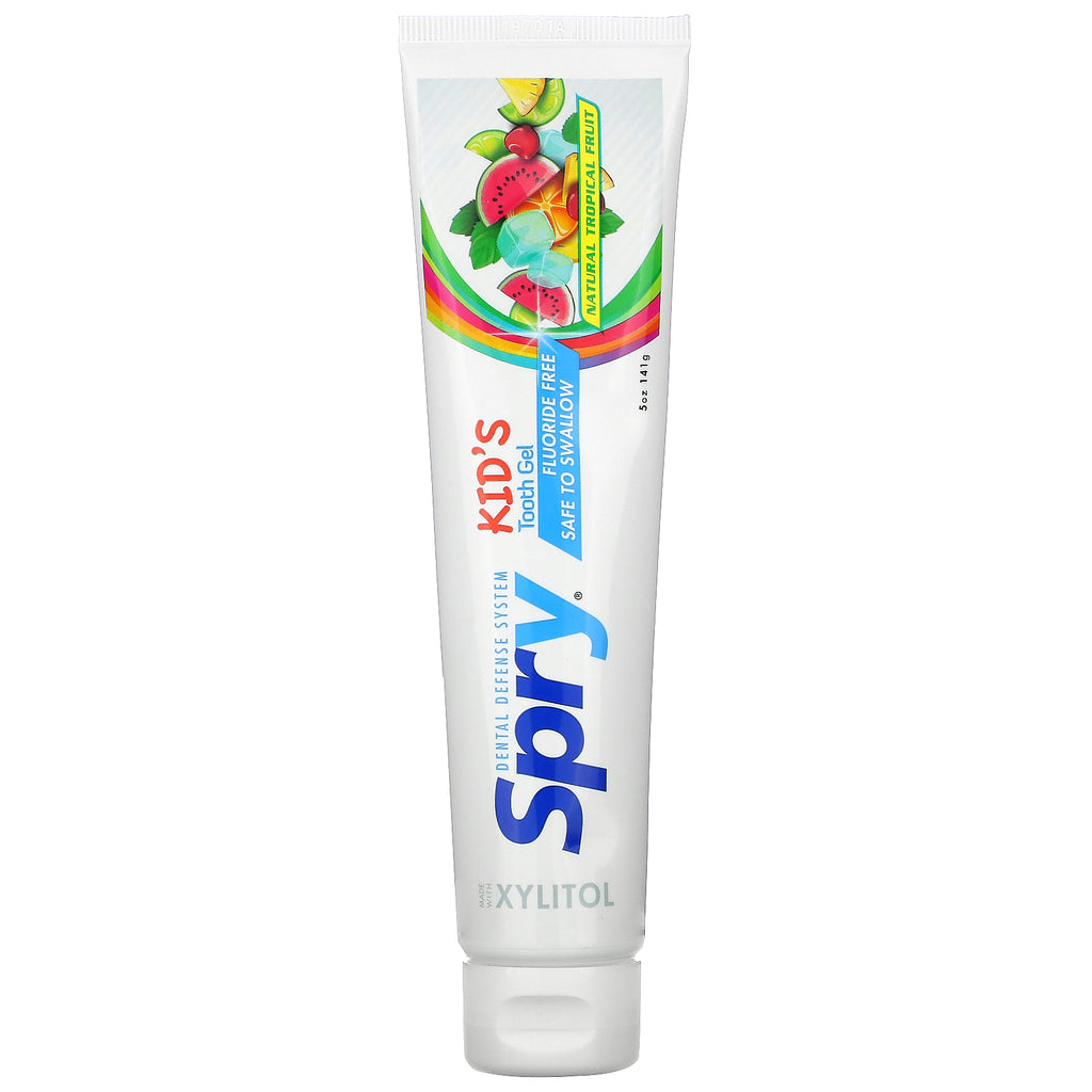 Xlear, Kid's Tooth Gel, Age 2 Years and Up, Natural Tropical Fruit, 5 oz (141 g)
