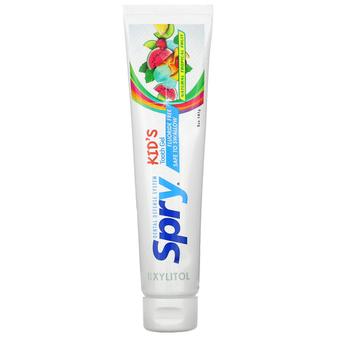 Xlear, Kid's Tooth Gel, Age 2 Years and Up, Natural Tropical Fruit, 5 oz (141 g)