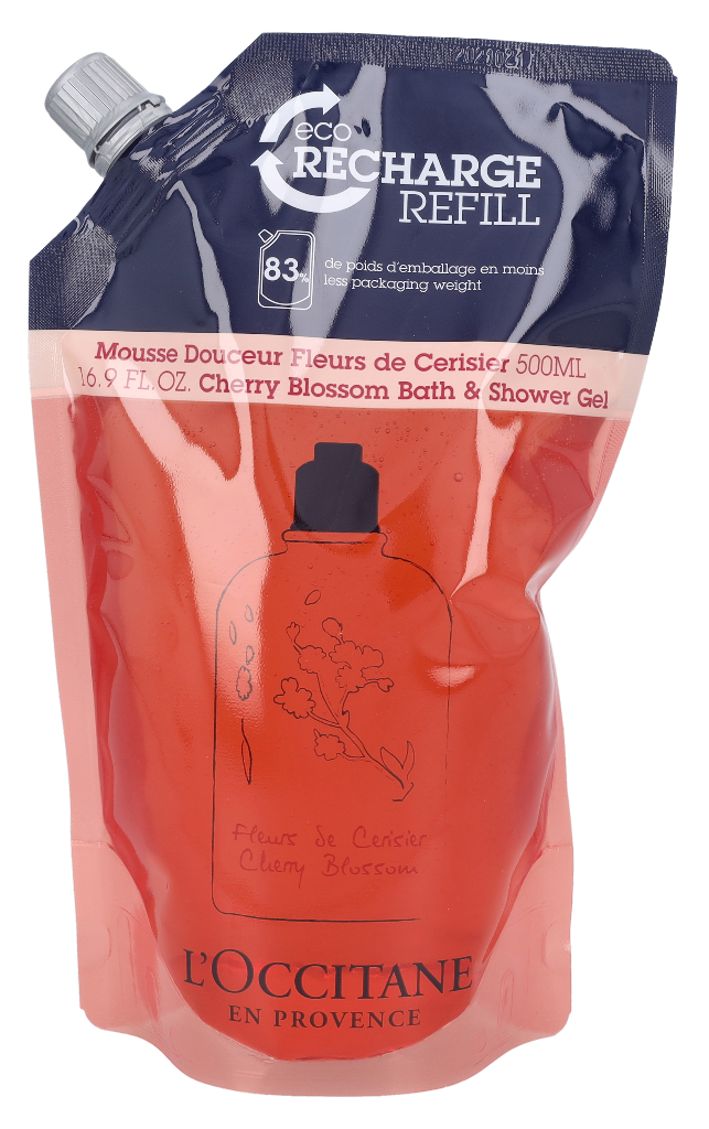L'Occitane Cherry Blossom Bath &amp; Shower Gel - Refill 500 ml