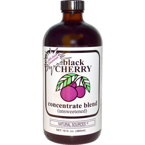 Natural Sources, Black Cherry Concentrate Blend, Unsweetened, 16 fl oz (480 ml)