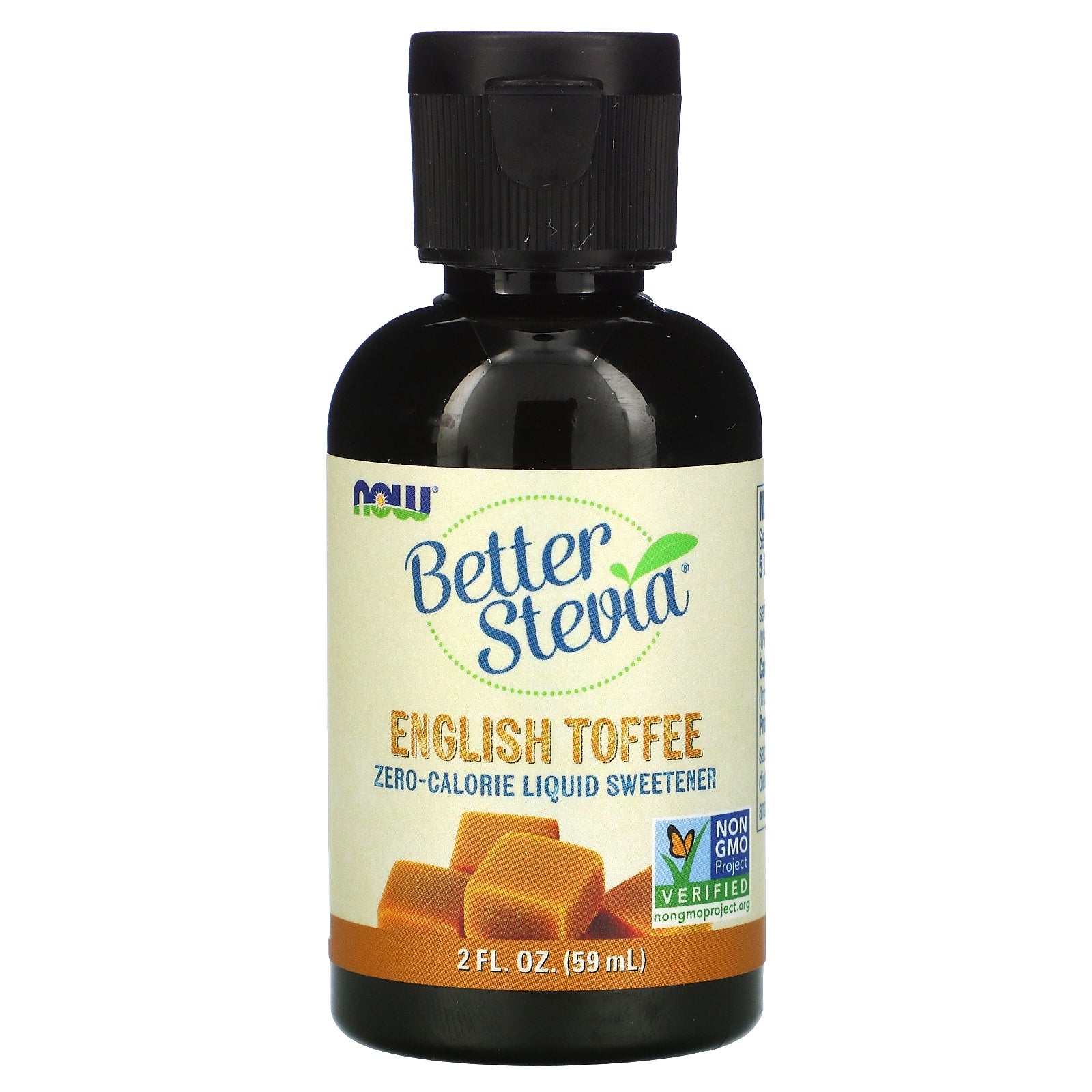Now Foods, Better Stevia, Zero-Calorie Liquid Sweetener, English Toffee, 2 fl oz (59 ml)