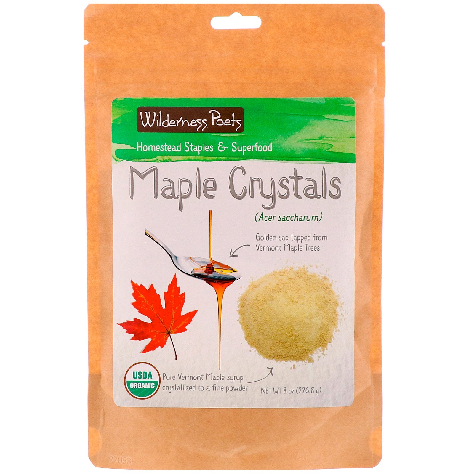 Wilderness Poets, Maple Crystals, 8 oz (226.8 g)
